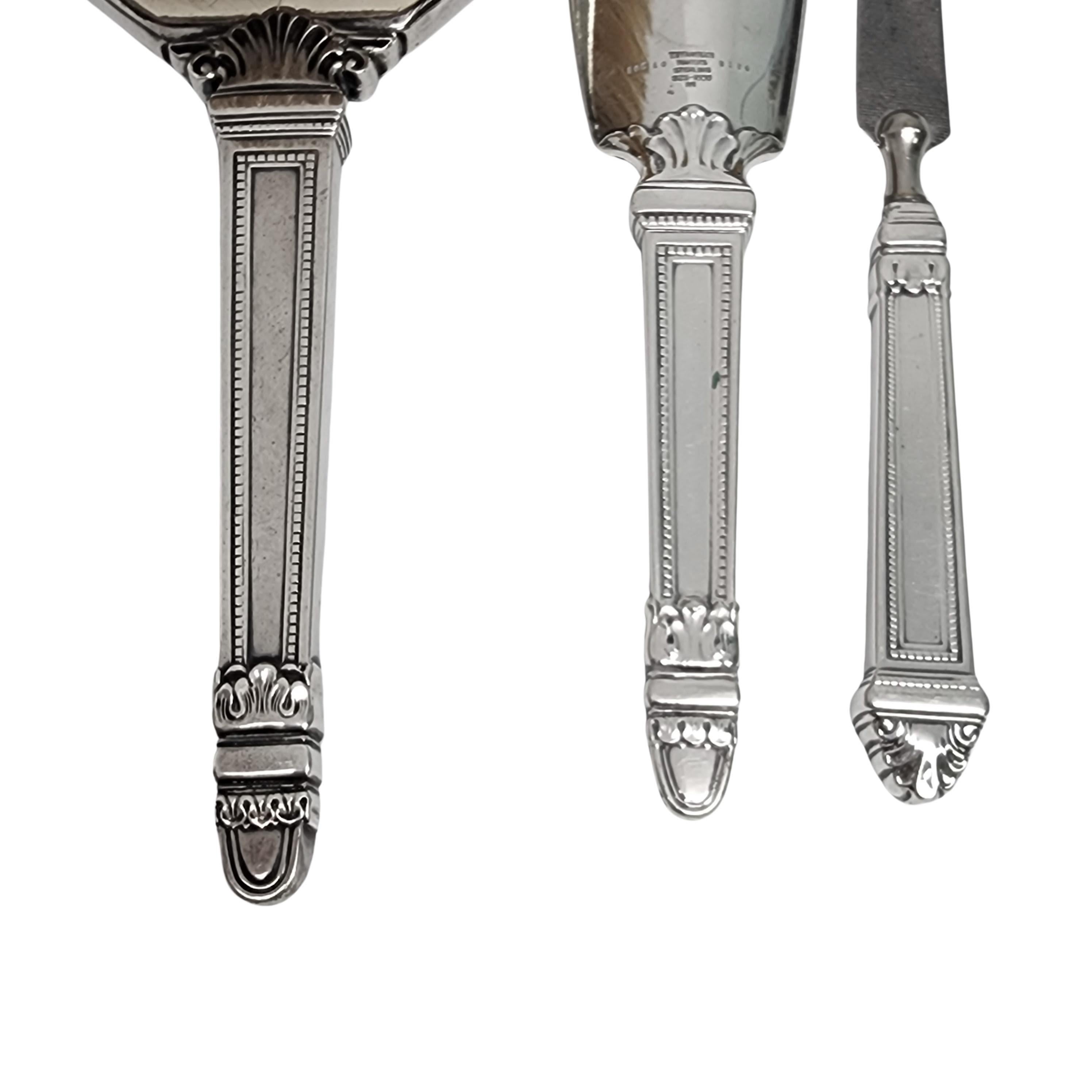 Tiffany & Co Sterling Silver 4pc Vanity Set Brushes Shoe Horn File w/Mono #16109 For Sale 4