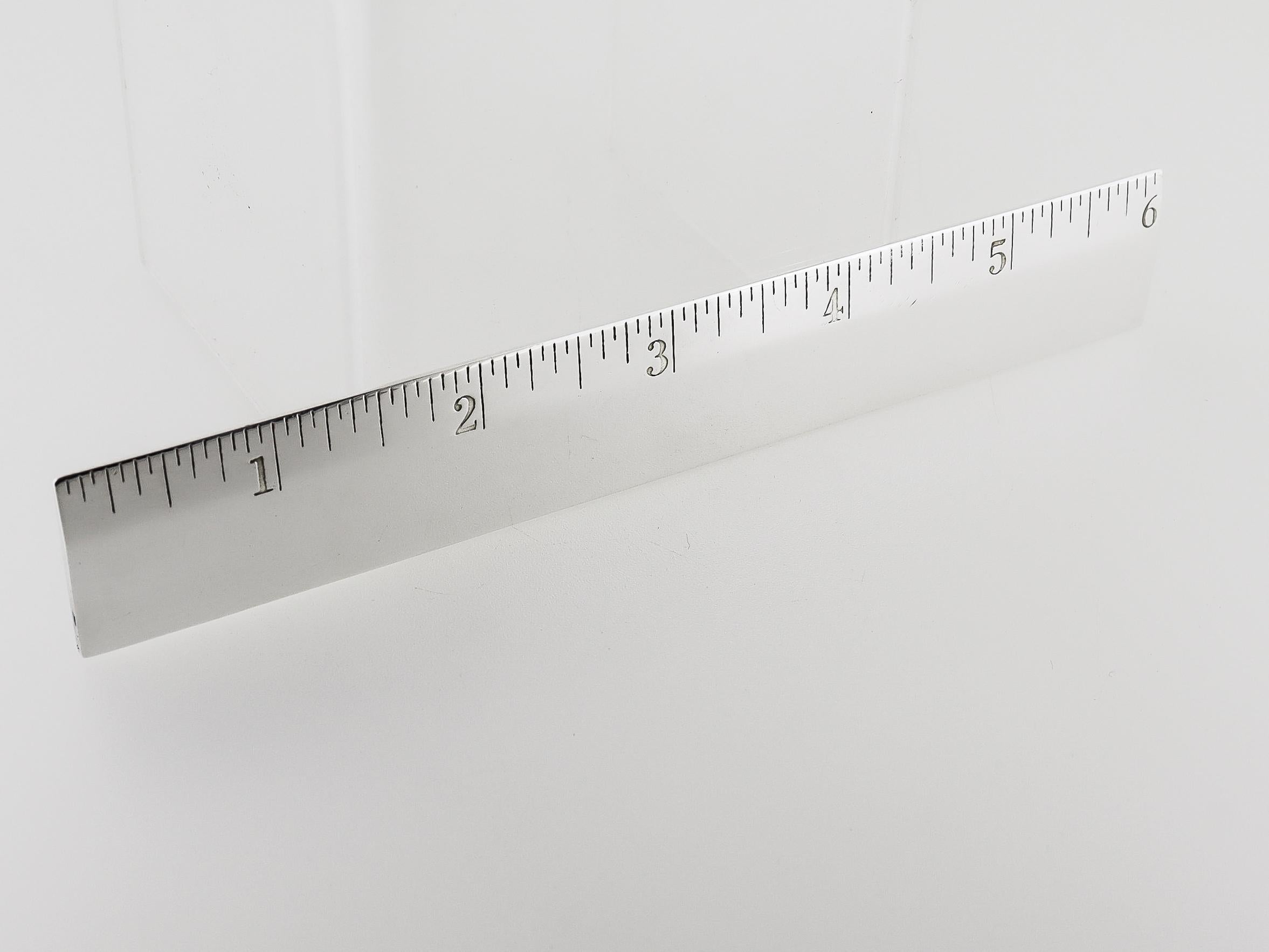 Modern Tiffany & Co. Sterling Silver 6-Inch Ruler For Sale