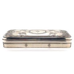 Tiffany & Co. Sterling Silver 925 Edwardian Engraved Box Estate Find, Circa 1900