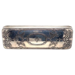 Tiffany & Co. Sterling Silver 925 Edwardian Engraved Box Estate Find, Circa 1900