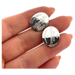 Tiffany & Co. Sterling Silver 925 Oval 13.08g Estate Return to Tiffany Cufflinks