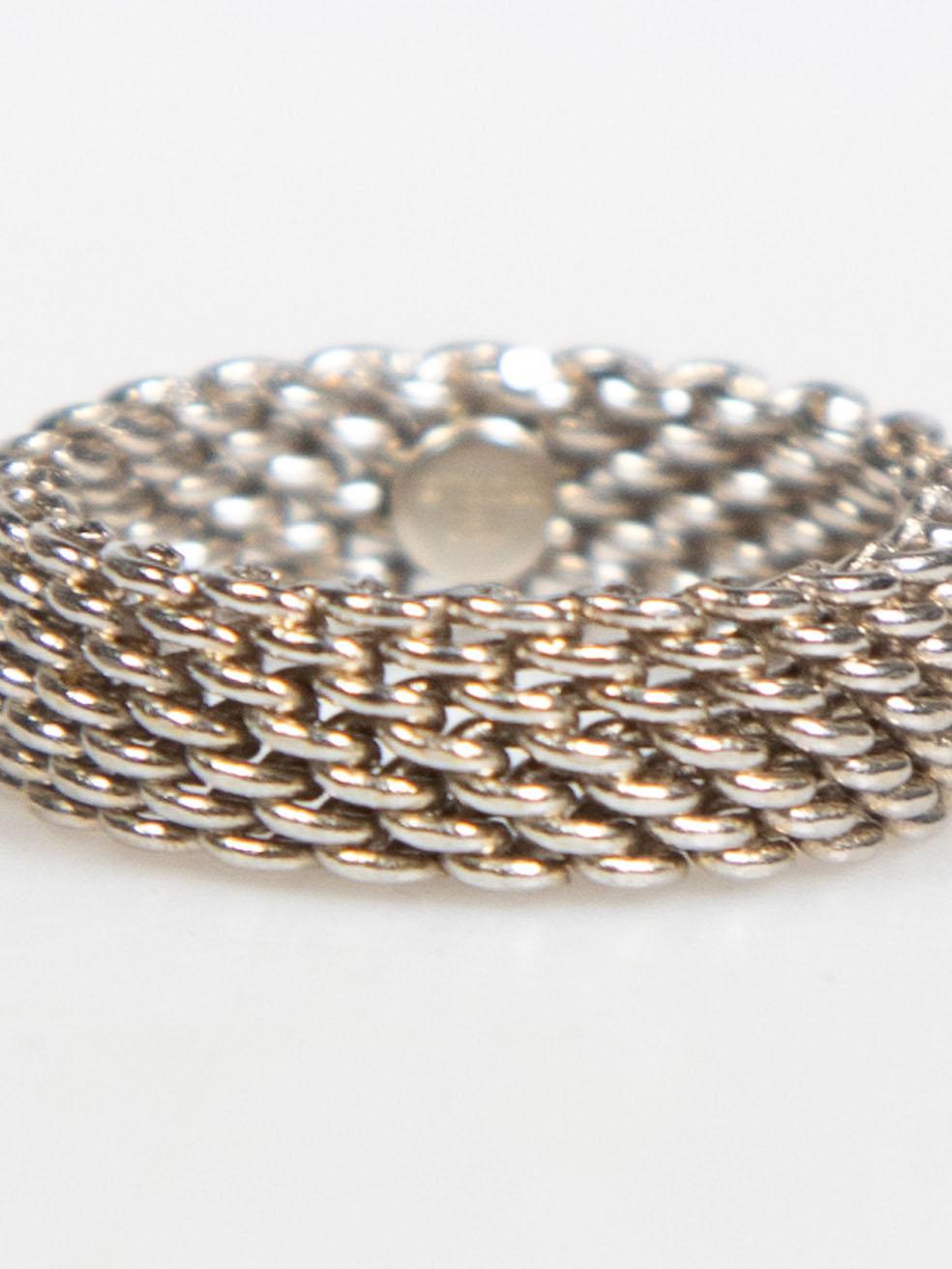 tiffany mesh ring silver