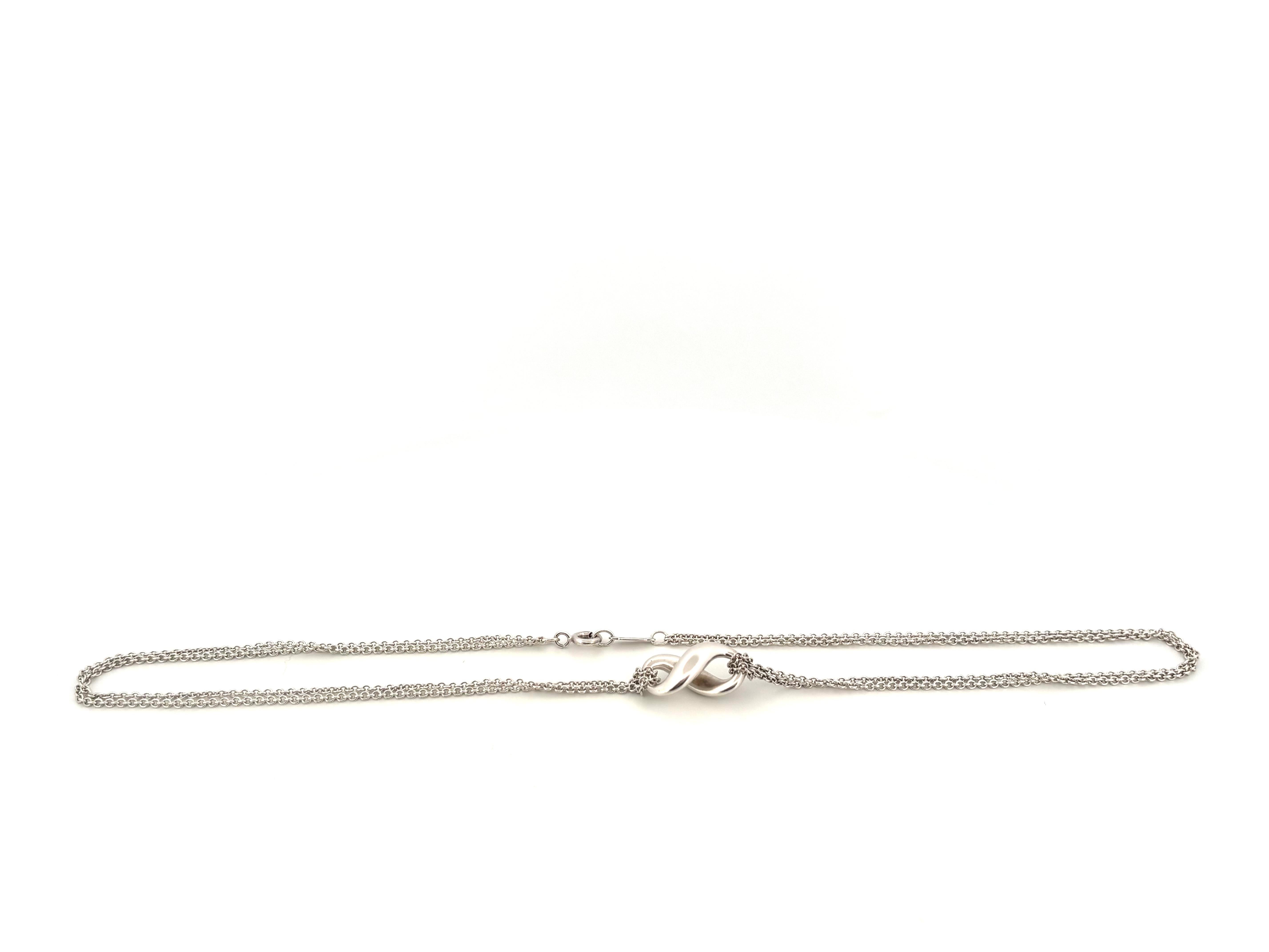 Tiffany & Co. Collana a doppio filo Infinity in argento Sterling 925 Vintage - 16