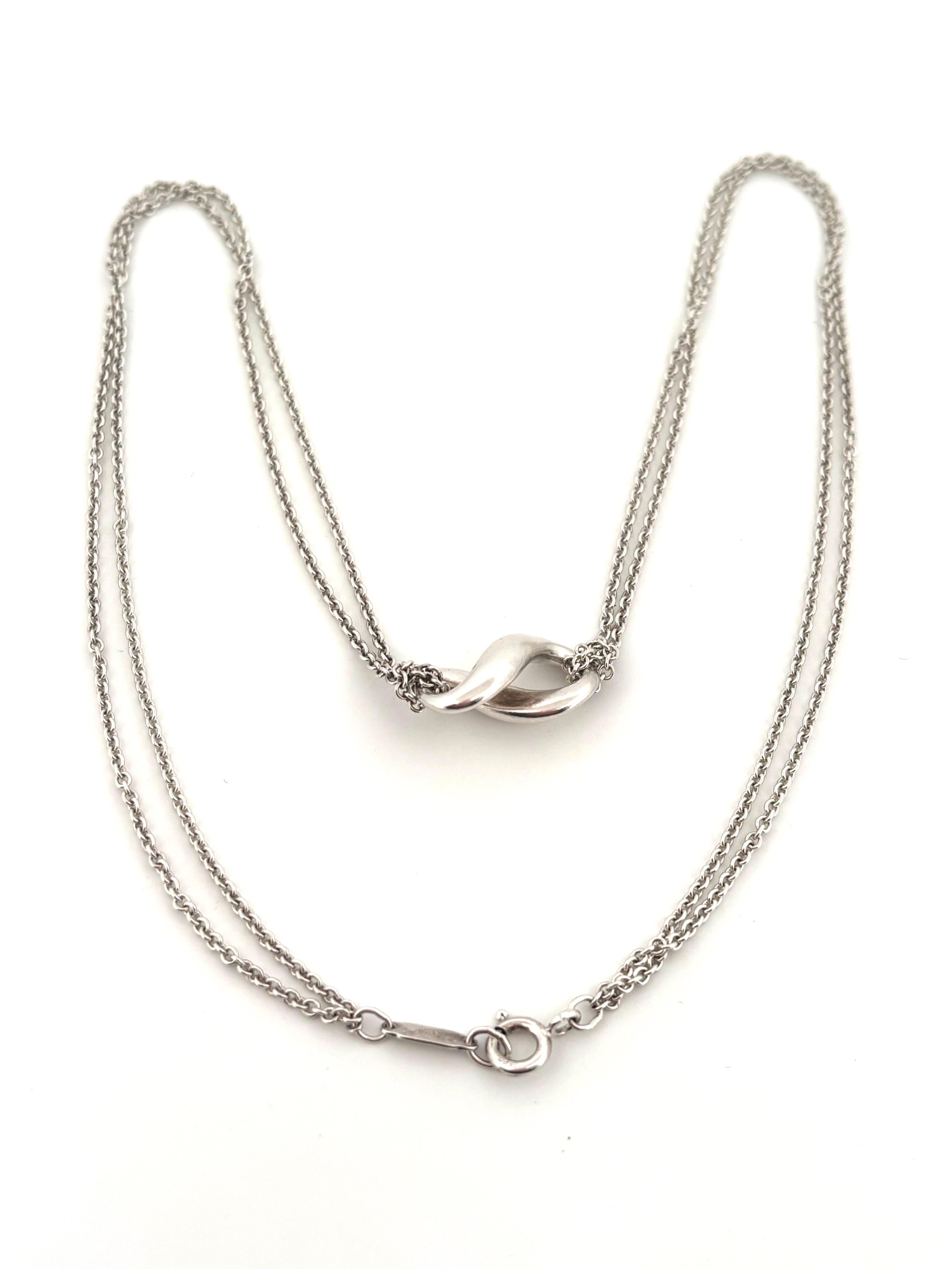 da uomo o donna Tiffany & Co. Collana a doppio filo Infinity in argento Sterling 925 Vintage - 16
