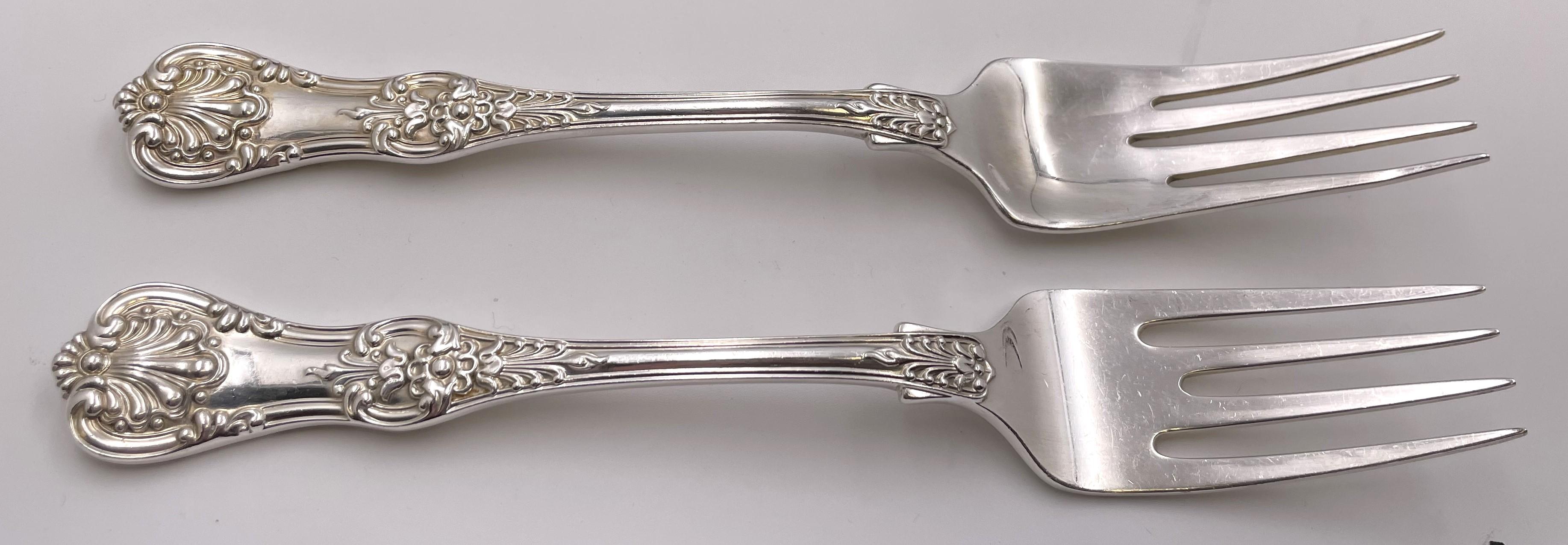 Tiffany & Co. Service de couverts de 98 pièces en argent sterling à motif King anglais en vente 9