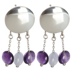Tiffany & Co. Sterling Silver Amethyst Earrings
