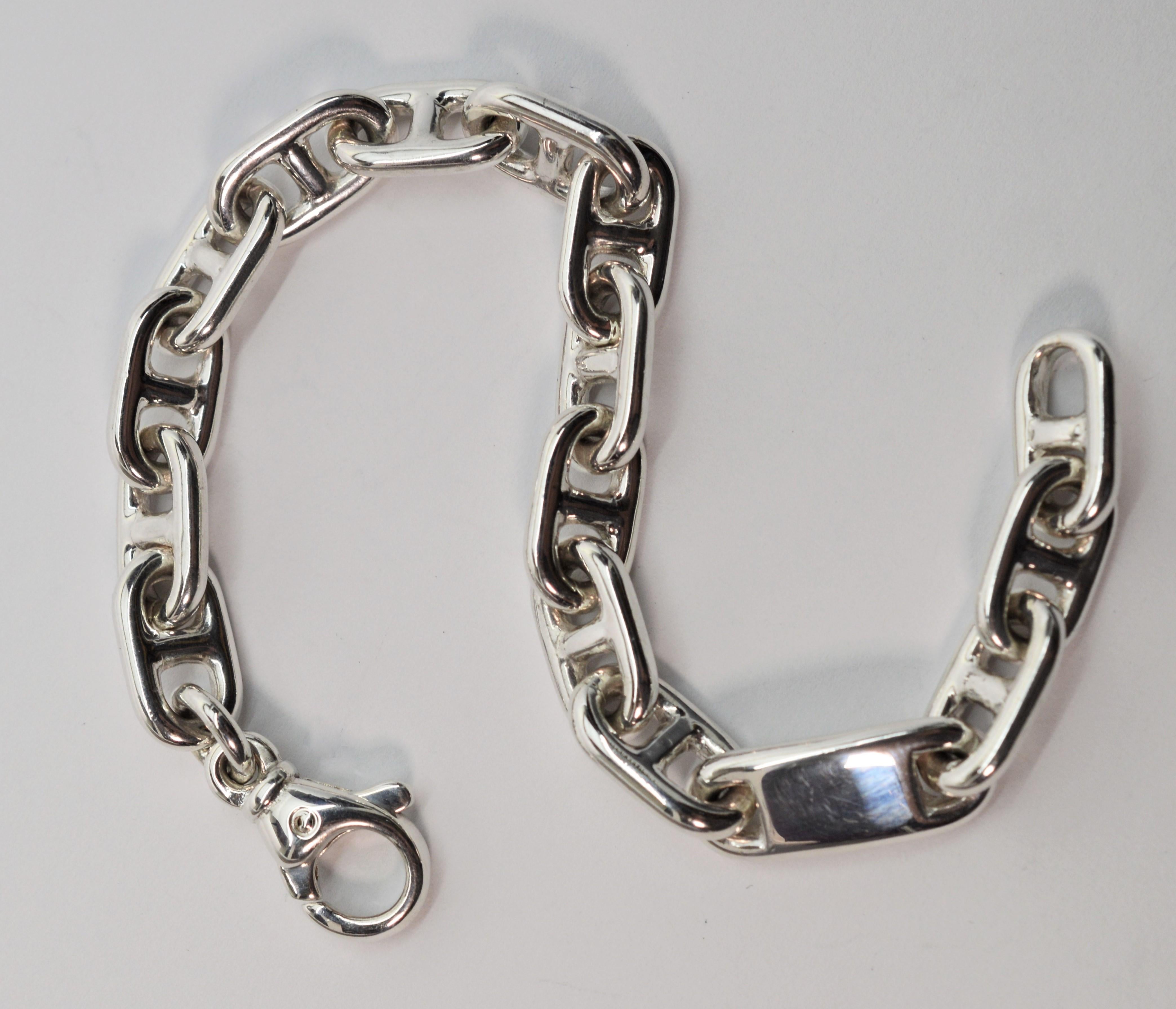 Tiffany & Co. Sterling Silver Anchor Chain Bracelet w ID Placket 2