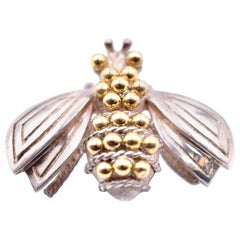 Tiffany & Co. Sterling Silver and 14 Karat Yellow Gold Bee Pin