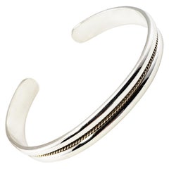 Tiffany & Co. Sterling Silver and 18 Karat Gold Cuff Bracelet