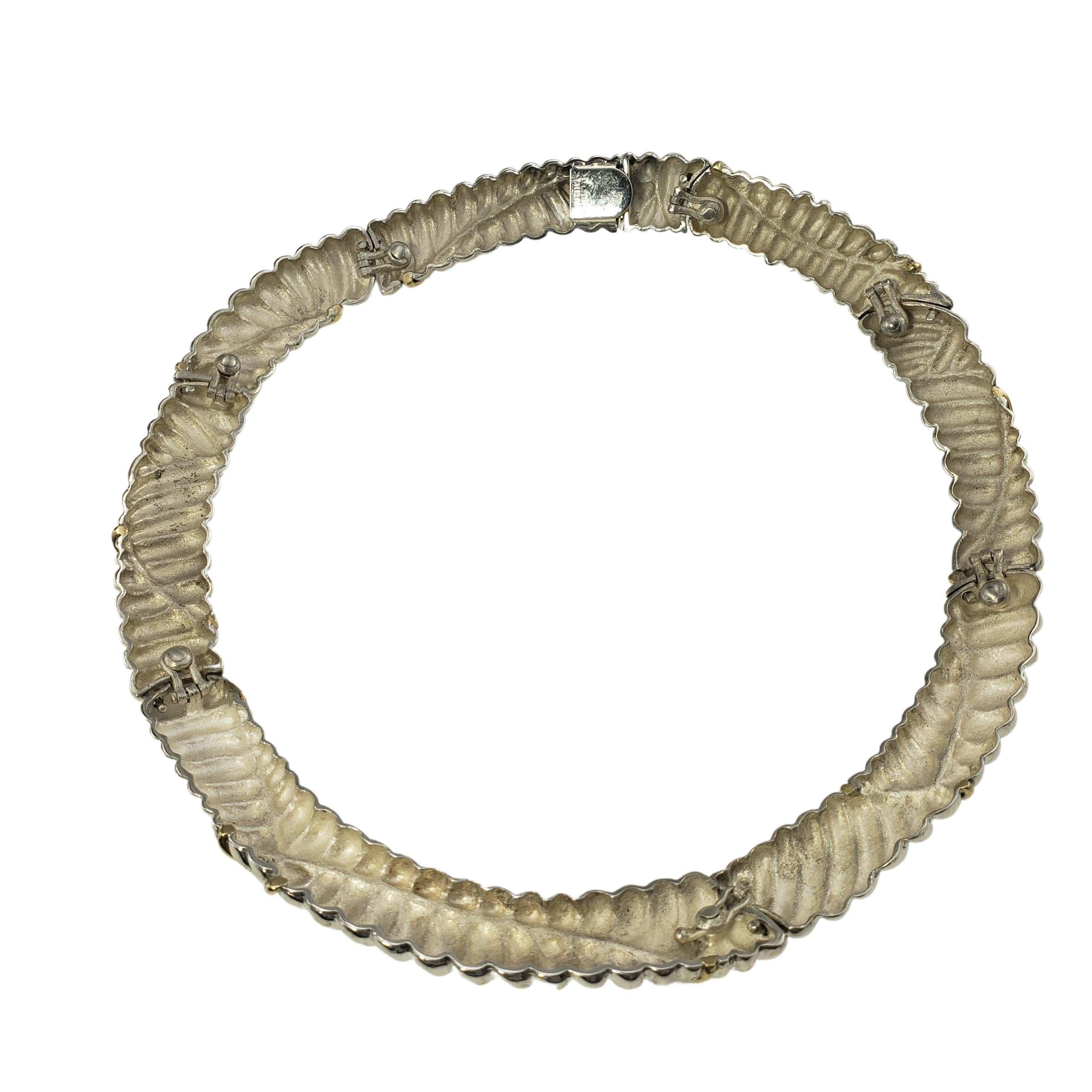 Tiffany & Co. Sterling Silver and 18 Karat Yellow Gold Choker Necklace In Good Condition In Washington Depot, CT