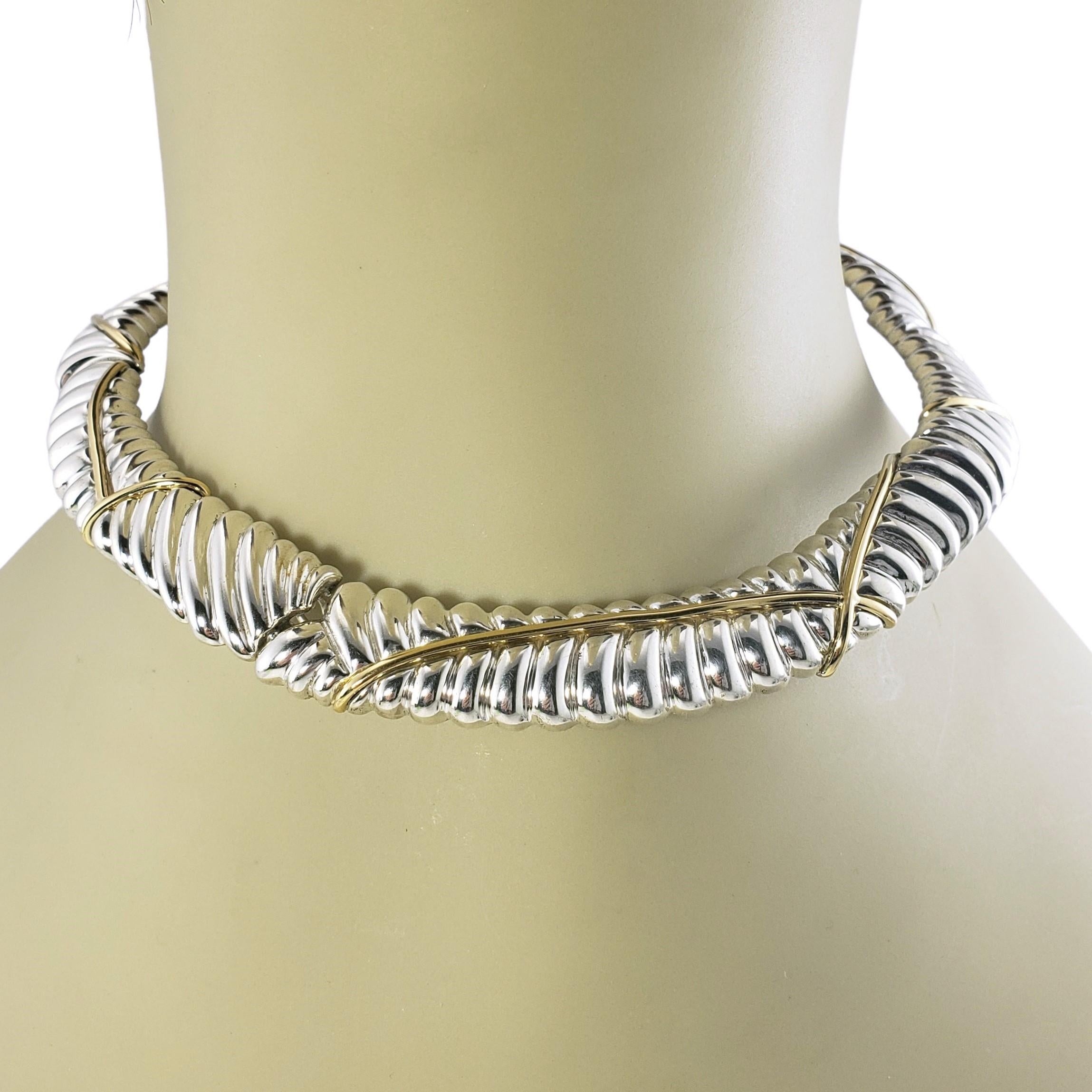 Tiffany & Co. Sterling Silver and 18 Karat Yellow Gold Choker Necklace 1