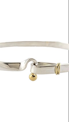 Tiffany & Co. Sterling Silver and 18K Gold Hook and Eye Bracelet #15820