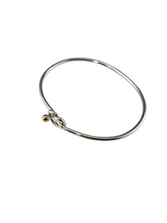 Tiffany & Co. Sterling Silver and 18K Gold Love Knot Bangle Bracelet #25410