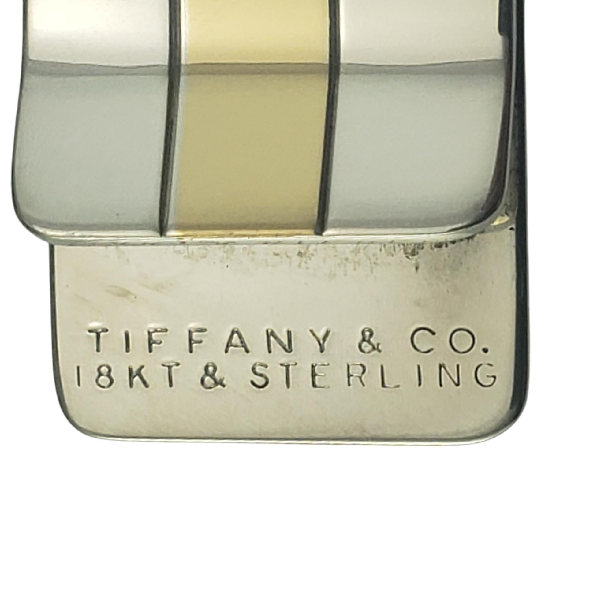 Tiffany & Co. Pinza para billetes geométrica de plata de ley y oro amarillo de 18 quilates nº 19637 en venta 2