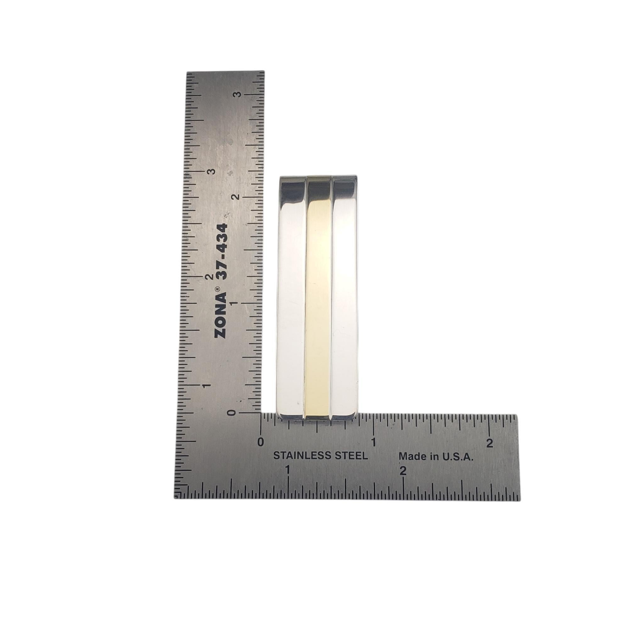 Tiffany & Co. Pinza para billetes geométrica de plata de ley y oro amarillo de 18 quilates nº 19637 en venta 3