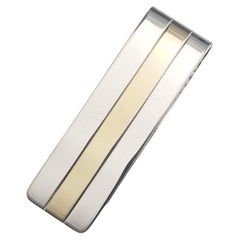 Tiffany & Co. Pinza para billetes geométrica de plata de ley y oro amarillo de 18 quilates nº 19637