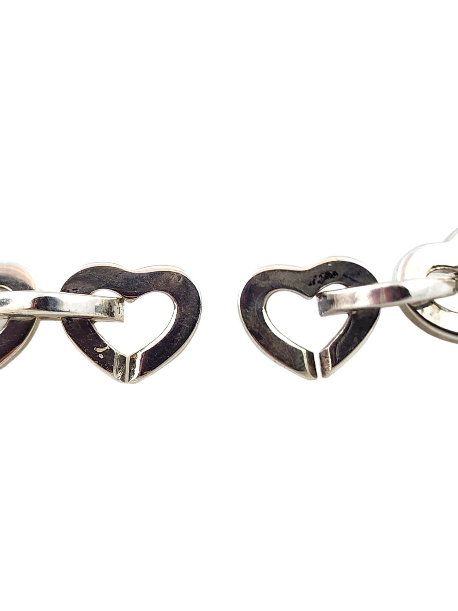Tiffany & Co Sterling Silver and 18K Yellow Gold Heart Link Bracelet #18290 2