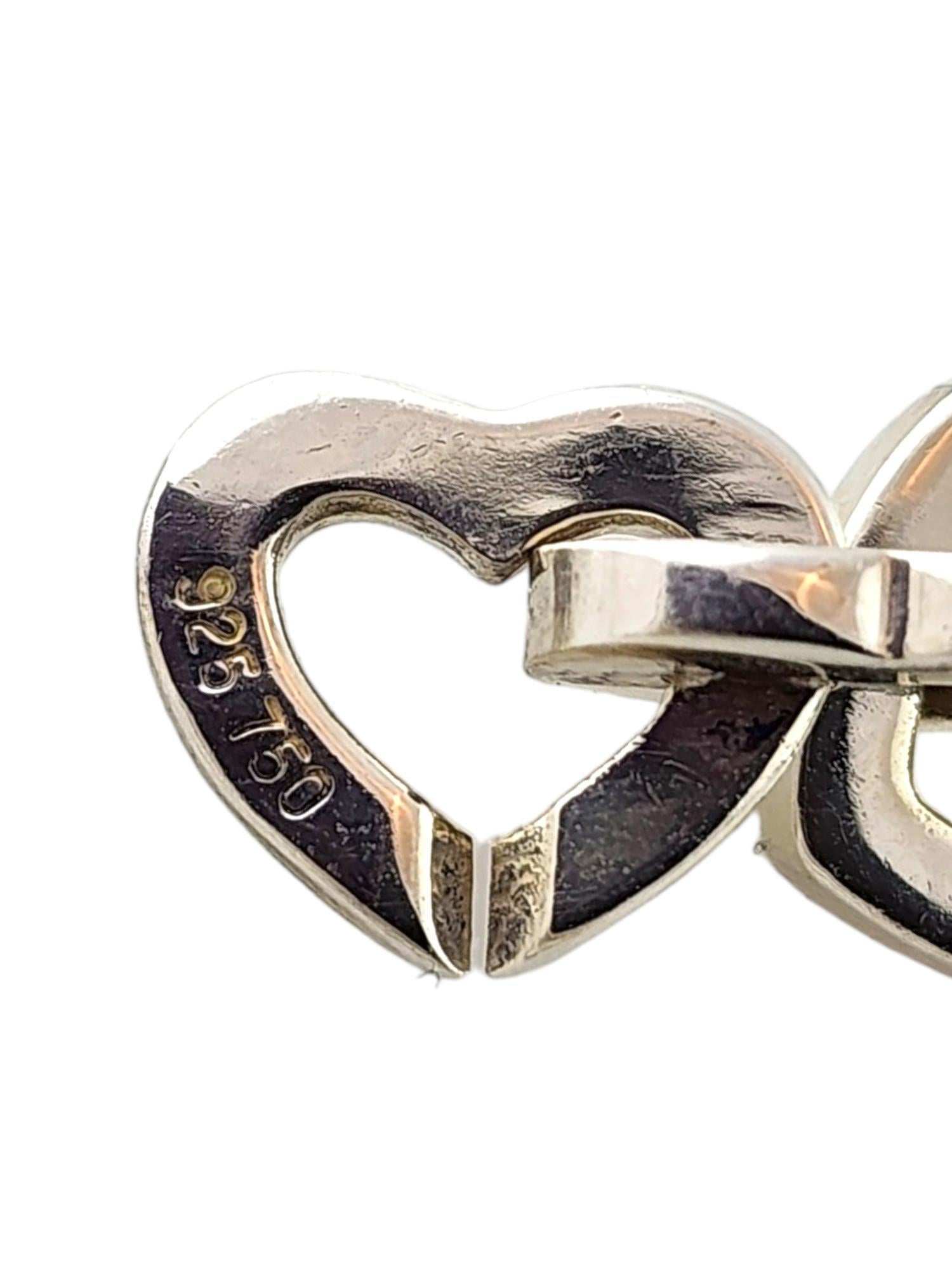 Tiffany & Co Sterling Silver and 18K Yellow Gold Heart Link Bracelet #18290 4