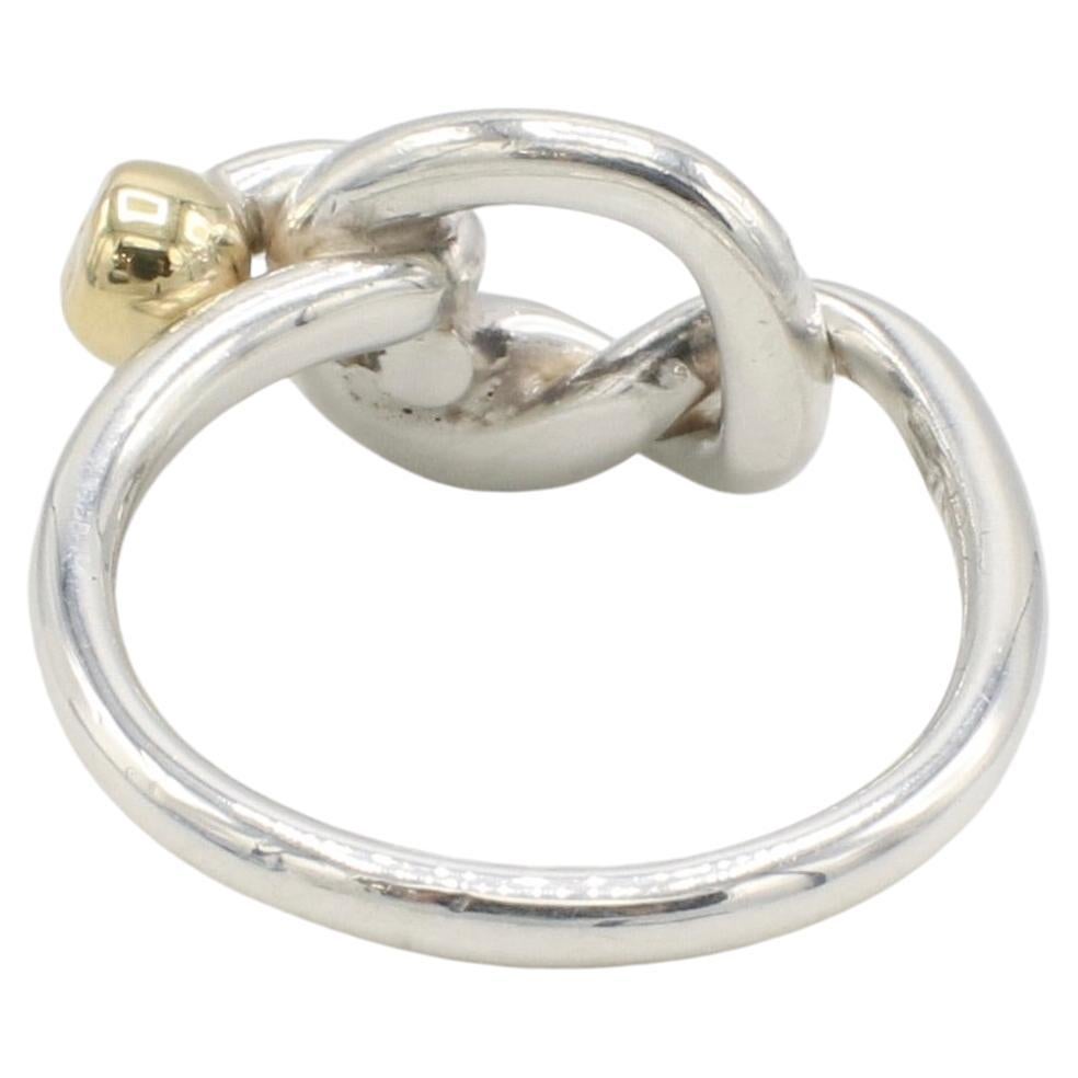 Tiffany & Co. Liebesknoten-Ring aus Sterlingsilber und 18 Karat Gelbgold im Zustand „Hervorragend“ in  Baltimore, MD