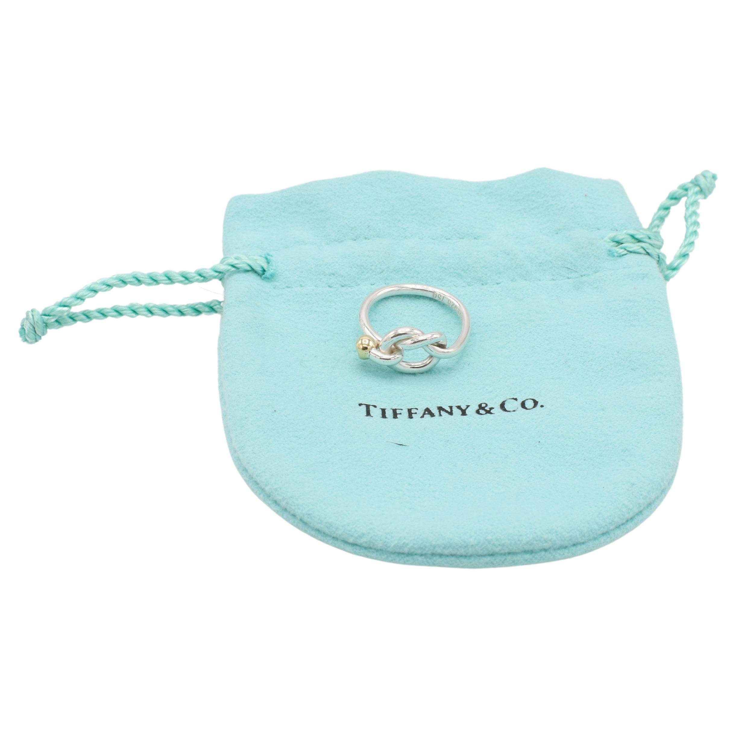 Tiffany & Co. Liebesknoten-Ring aus Sterlingsilber und 18 Karat Gelbgold 1
