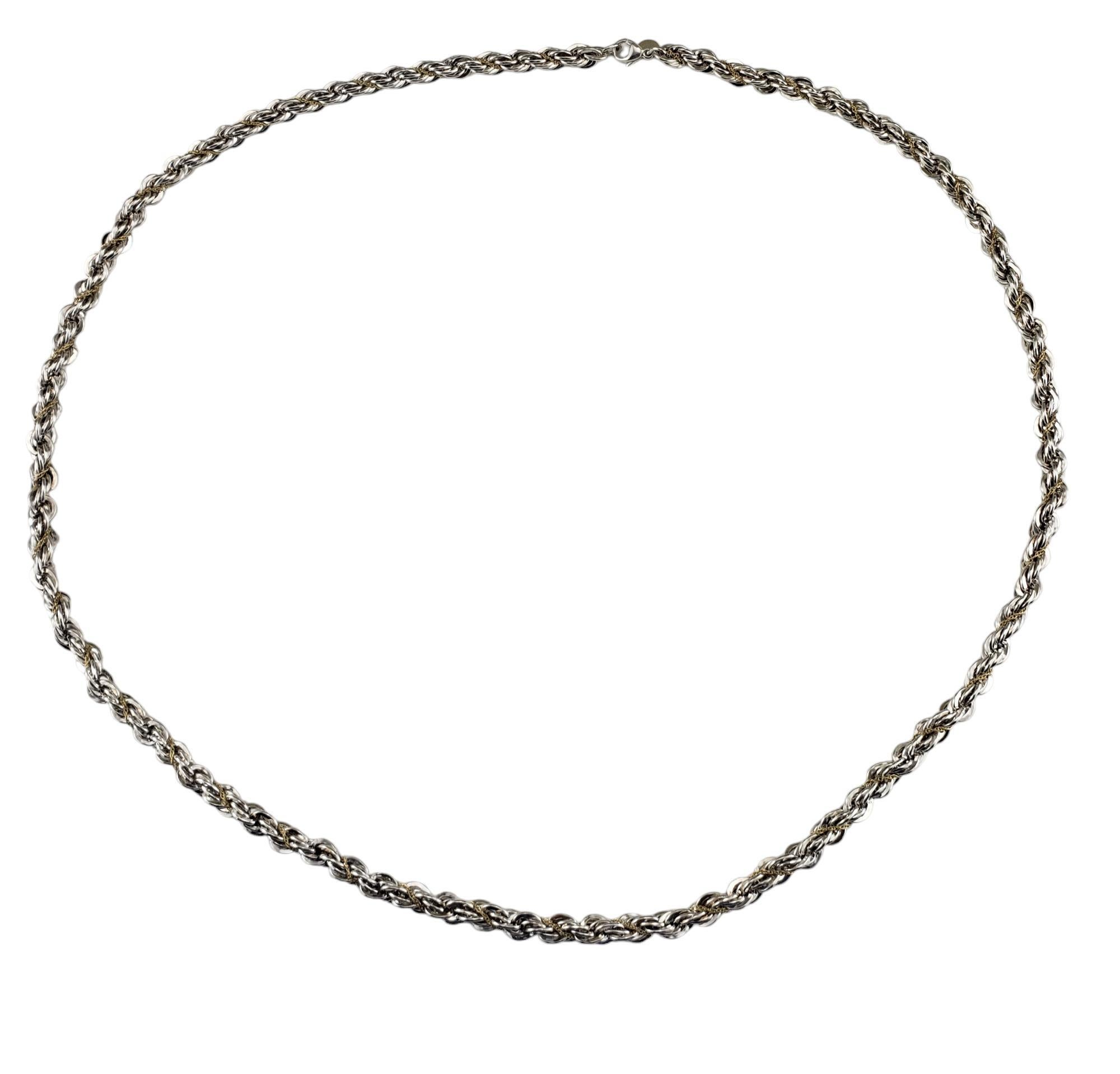 Contemporary Tiffany & Co. Sterling Silver and 18K Yellow Gold Rope Chain #18917