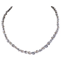 Tiffany & Co. Sterling Silver and 18K Yellow Gold Rope Chain #18917