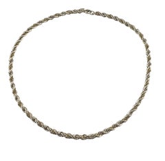 Tiffany & Co. Collana a catena in argento sterling e oro giallo 18 carati #23261