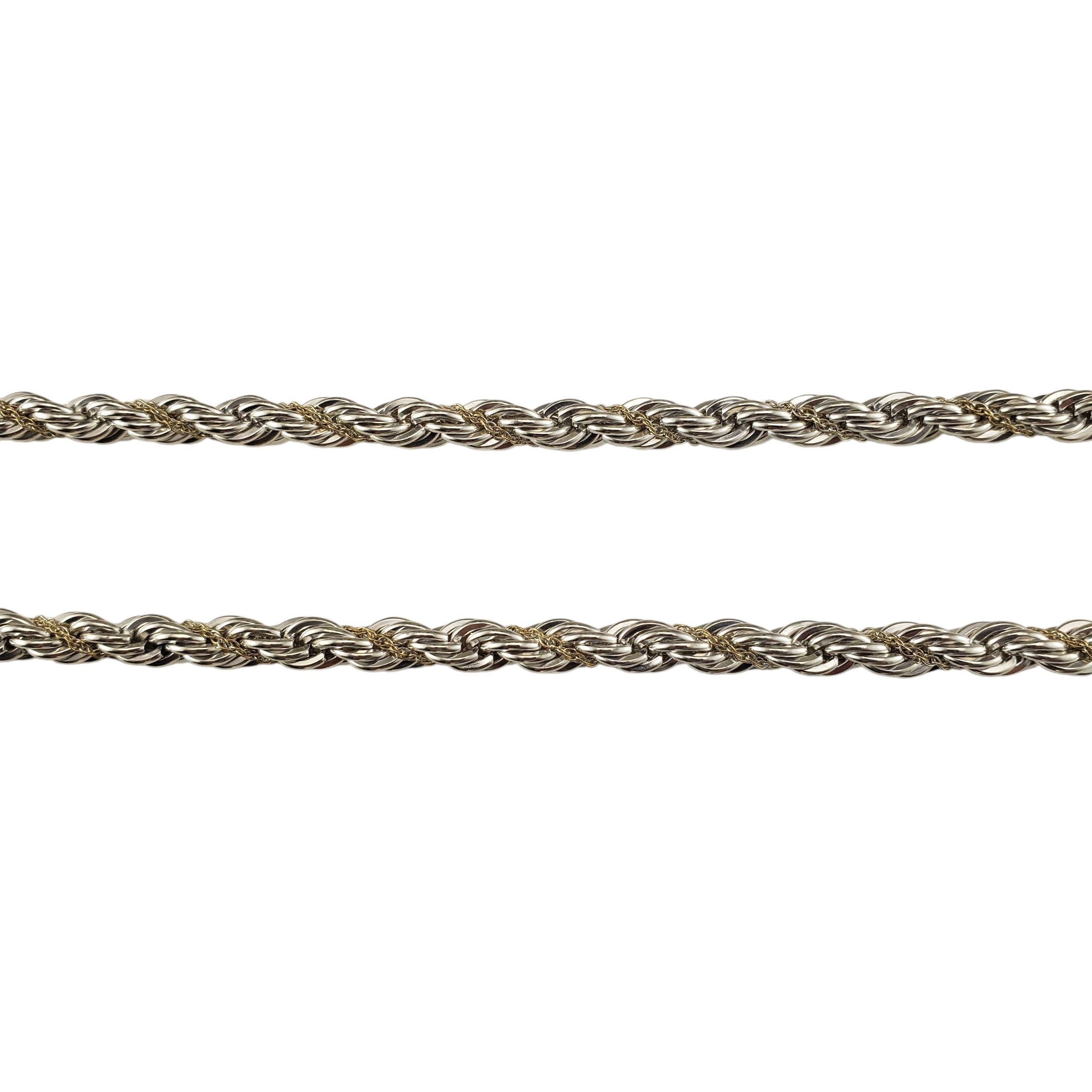 Contemporaneo Tiffany & Co. Collana a catena in argento sterling e oro giallo 18 carati #23262 in vendita