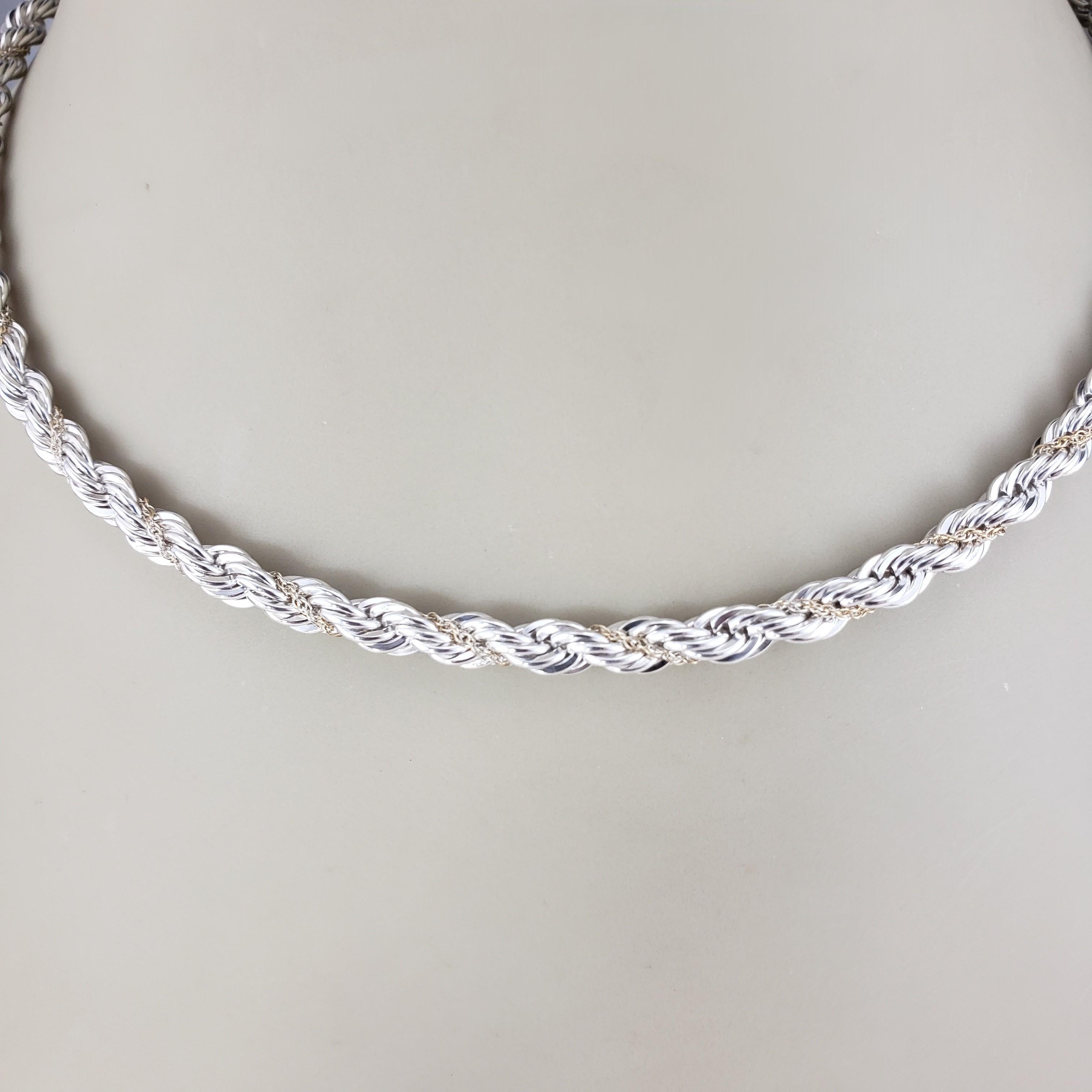 Tiffany & Co. Collana a catena in argento sterling e oro giallo 18 carati #23262 in vendita 3