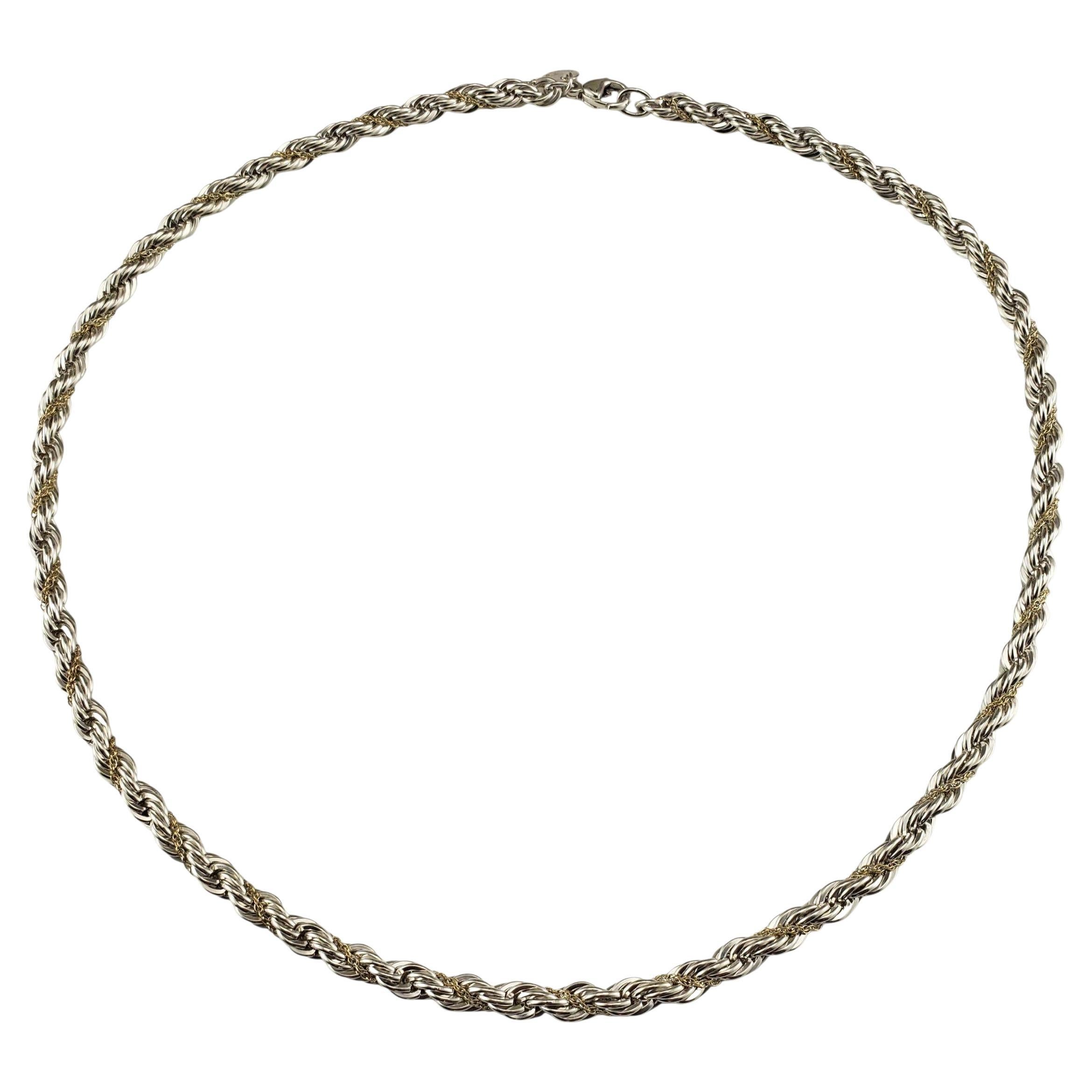 Tiffany & Co. Collana a catena in argento sterling e oro giallo 18 carati #23262