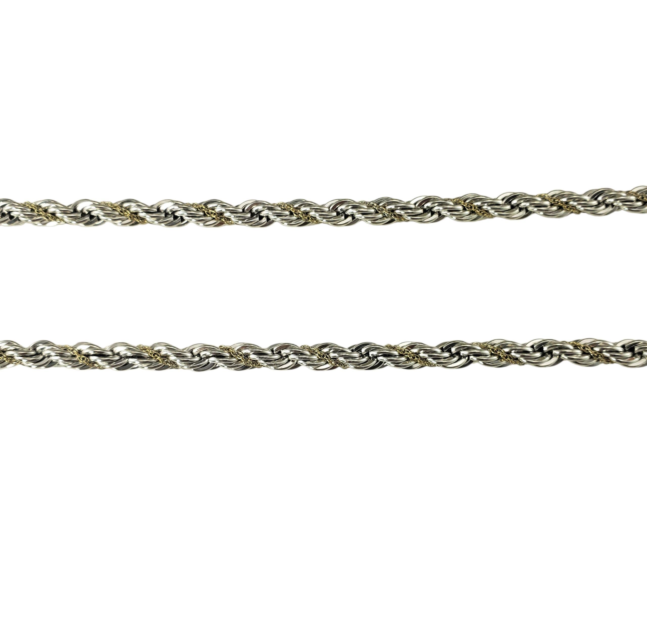 Contemporaneo Tiffany & Co. Collana a catena in argento sterling e oro giallo 18 carati #23299 in vendita