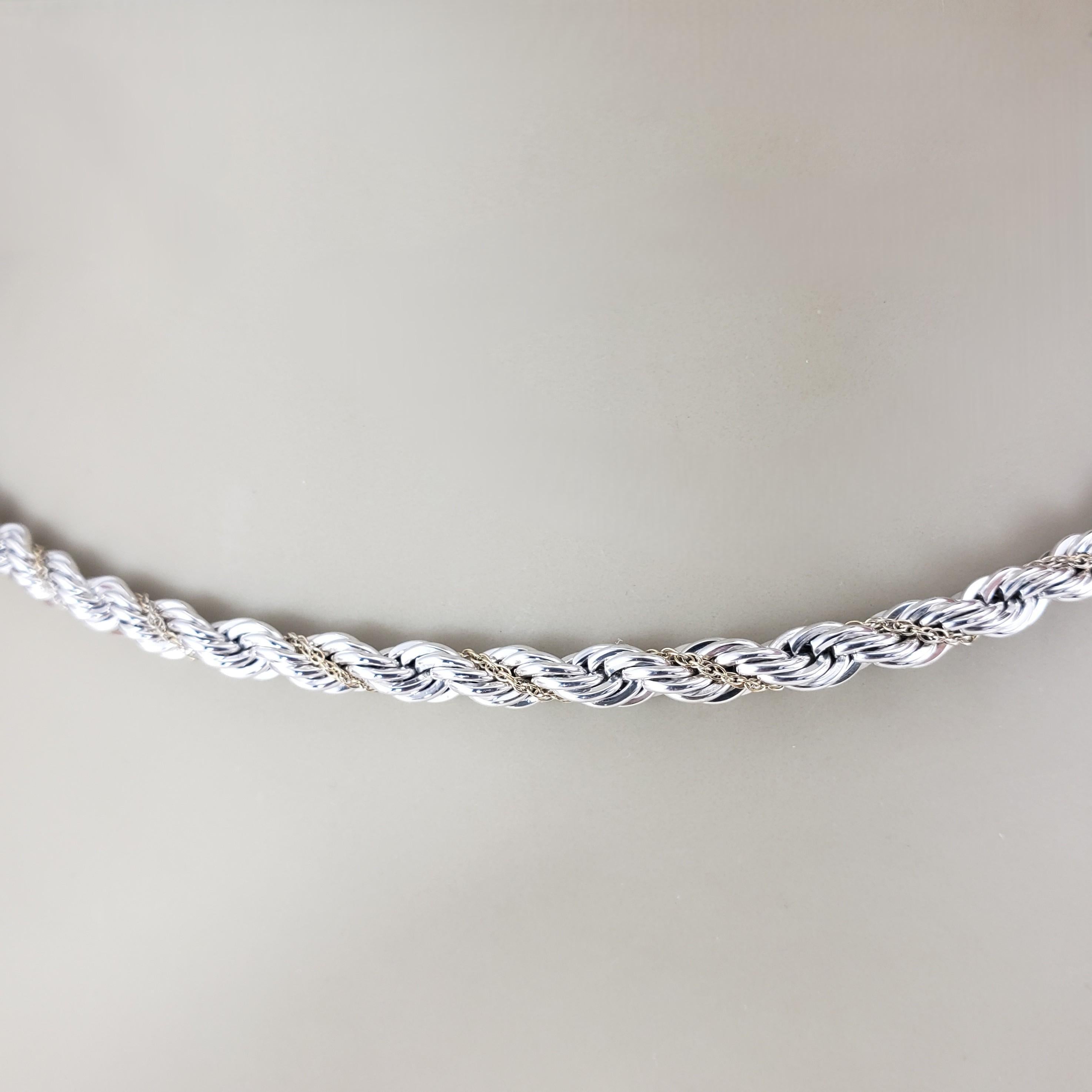 Tiffany & Co. Collana a catena in argento sterling e oro giallo 18 carati #23299 in vendita 3