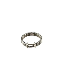 Tiffany & Co. Sterling Silver and Diamond Somerset Ring Size 5.25-5.5 #25289