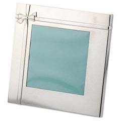 Tiffany & Co. Sterling Silver and Leather Wrapped Gift Picture Frame