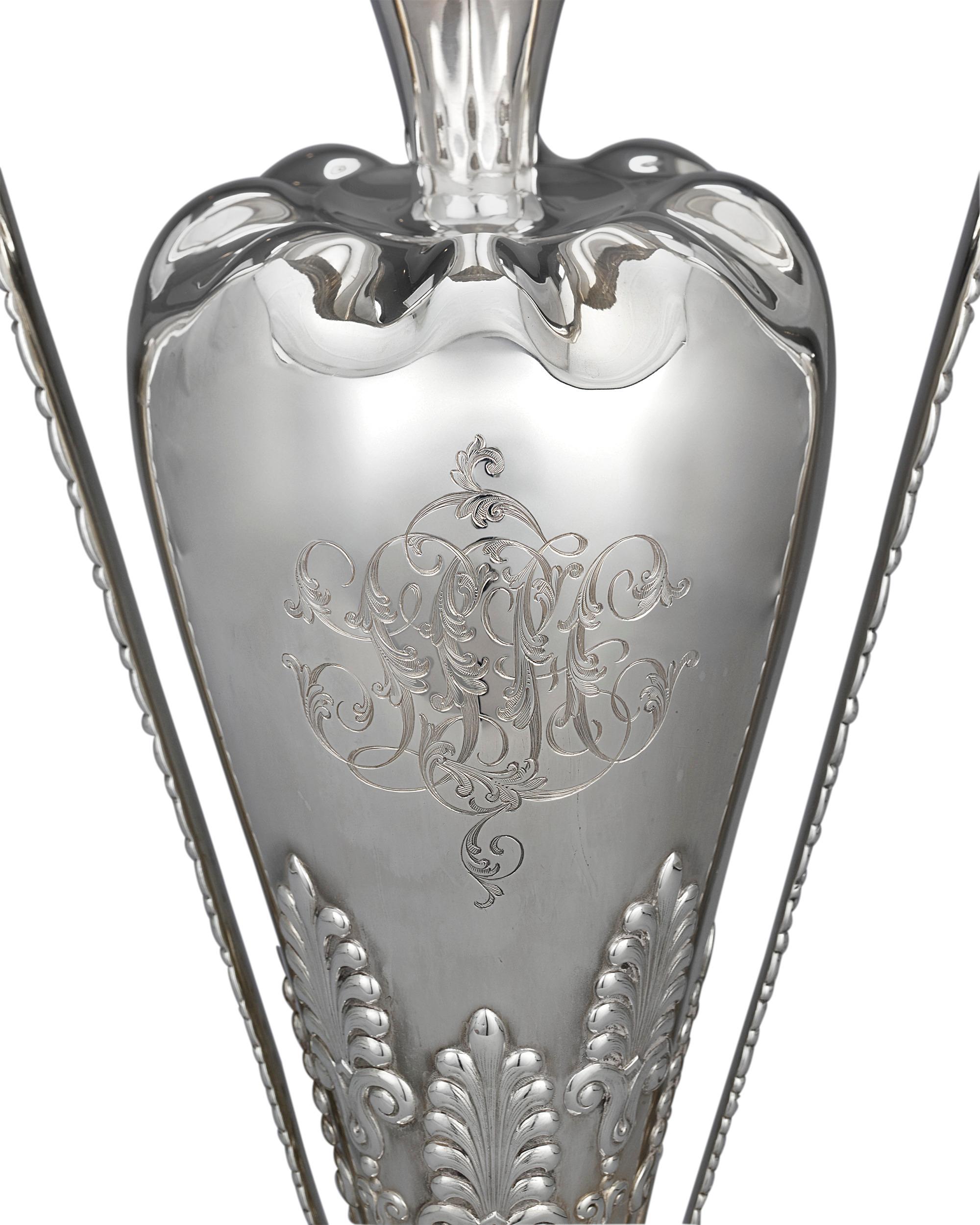 American Tiffany & Co. Sterling Silver Art Nouveau Vase