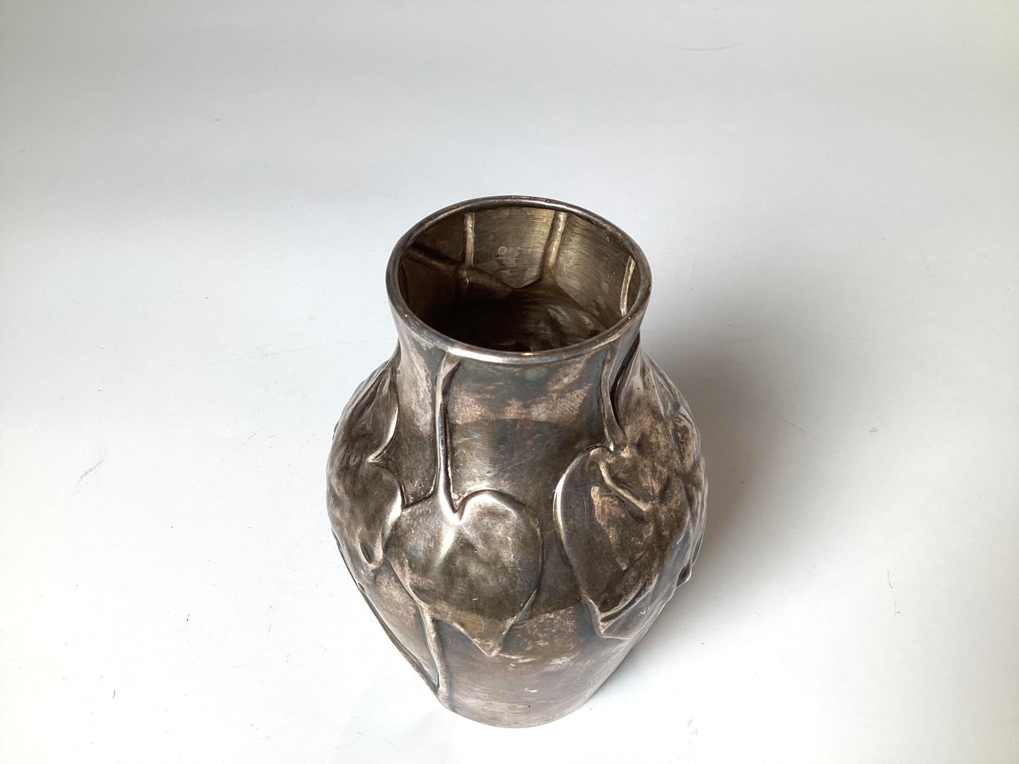 20th Century Tiffany & Co Sterling Silver Art Nouveau Vase