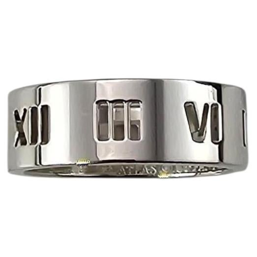 Tiffany & Co. Sterling Silver Atlas Band Ring Size 10.5 #25238
