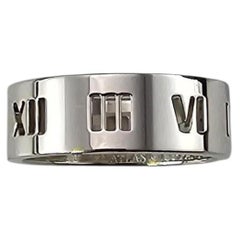 Tiffany & Co. Sterling Silver Atlas Band Ring Size 10.5 #25238