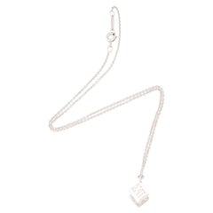 Tiffany & Co. Sterling Silver Atlas Cube Necklace