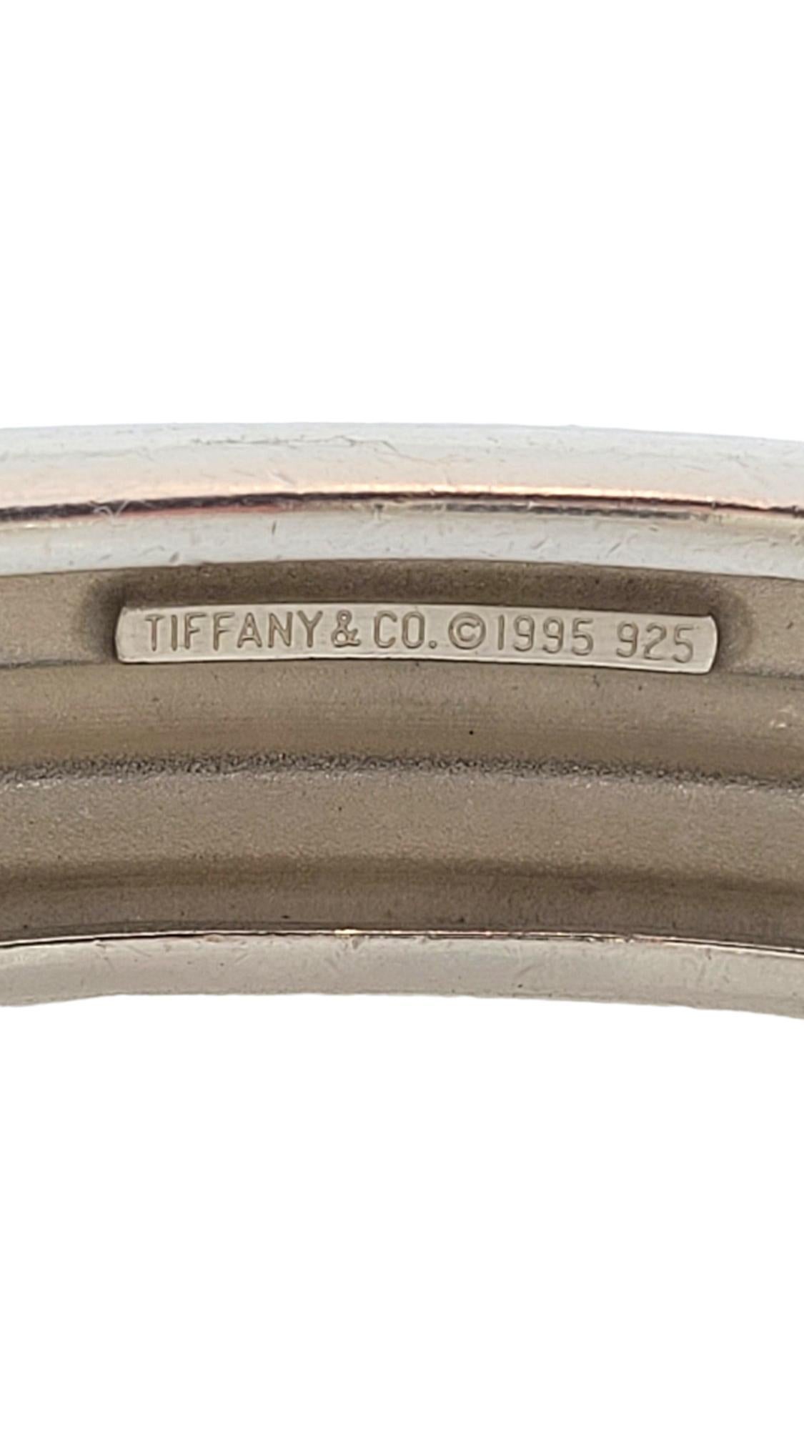 Tiffany & Co Sterling Silver Atlas Grooved Cuff Bracelet #17814 1