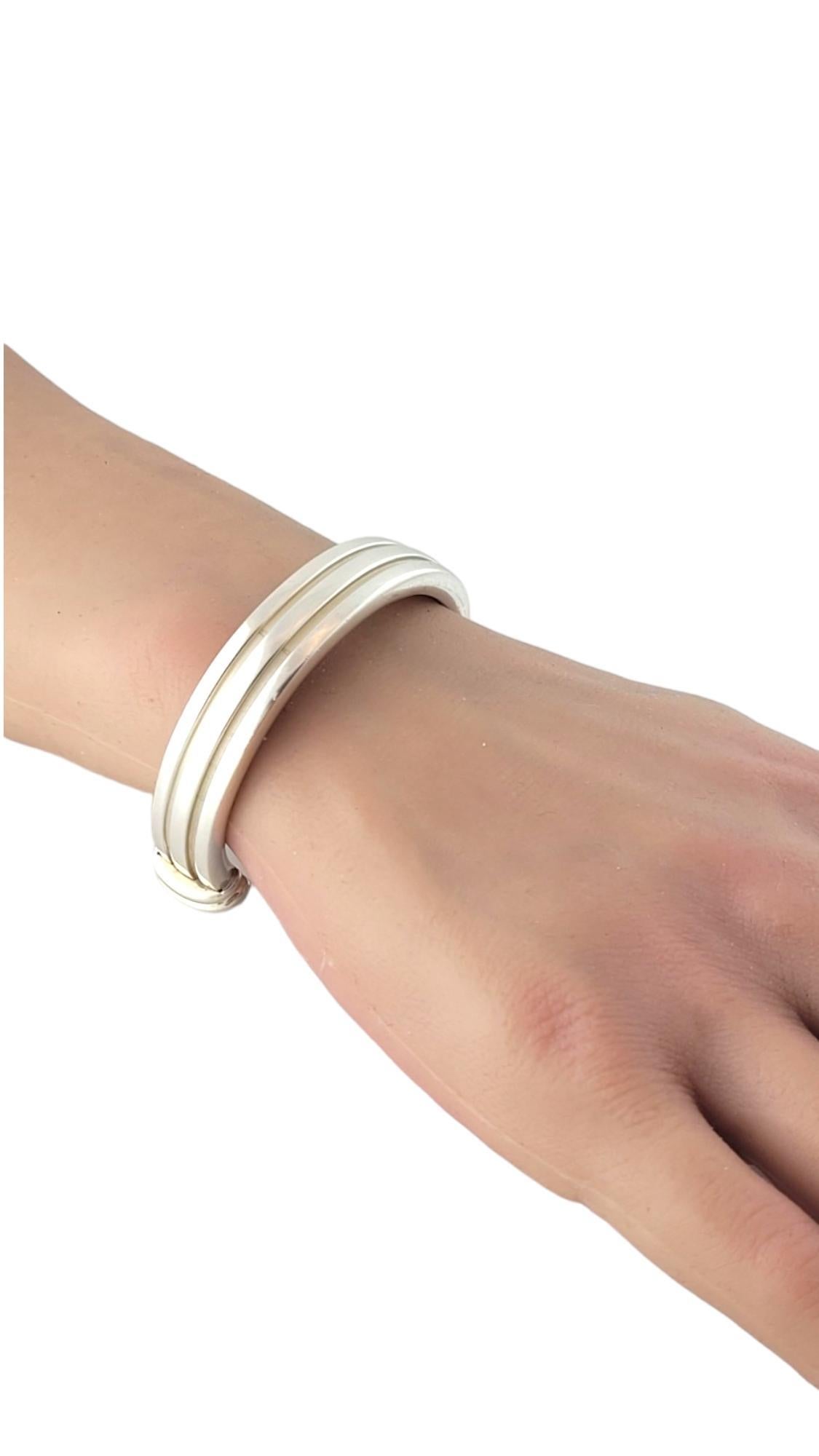 Tiffany & Co Sterling Silver Atlas Grooved Cuff Bracelet #17814 2