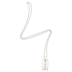 Tiffany & Co. Sterling Silver Atlas I.D. Tag Necklace