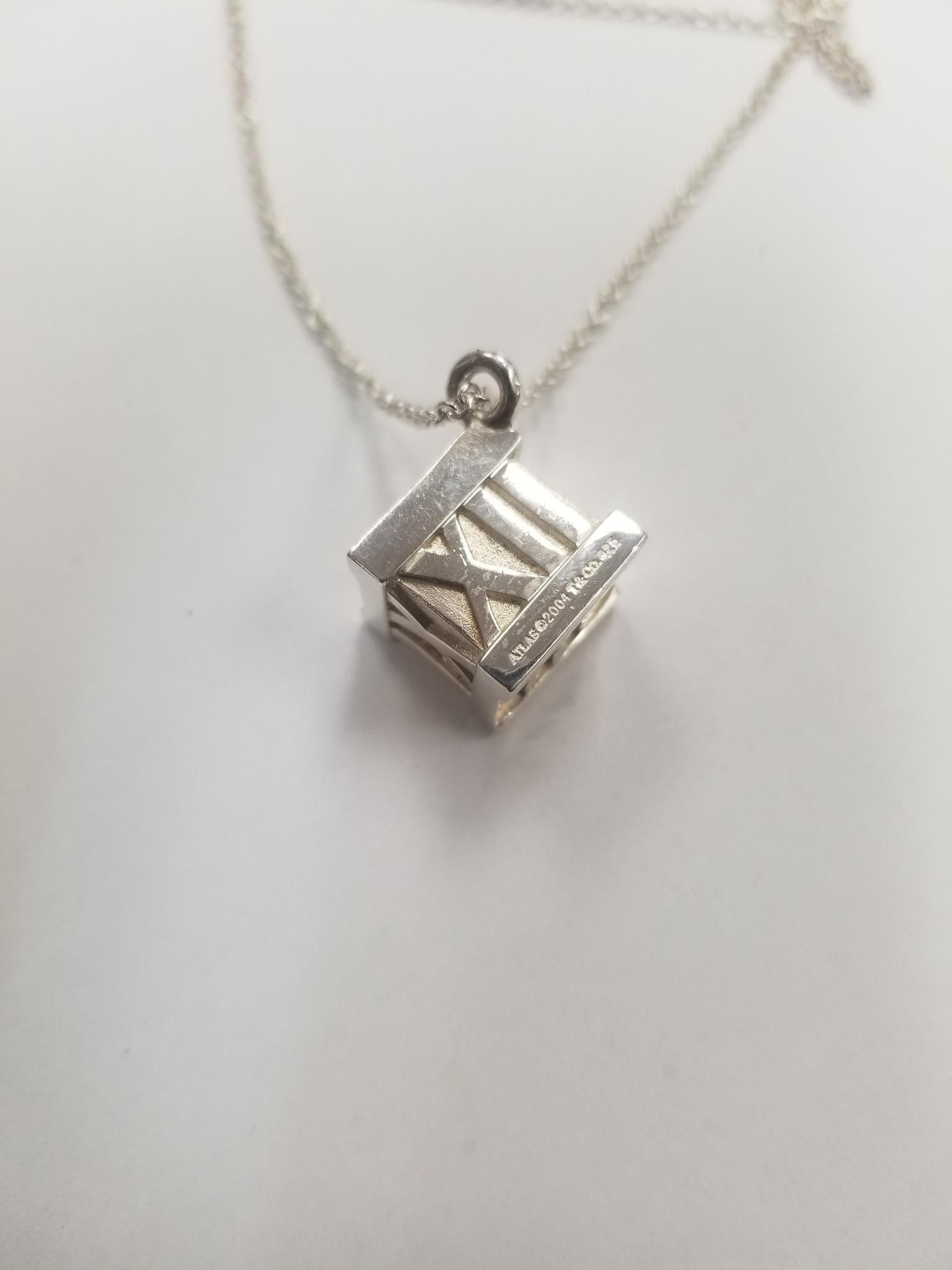 tiffany atlas cube necklace