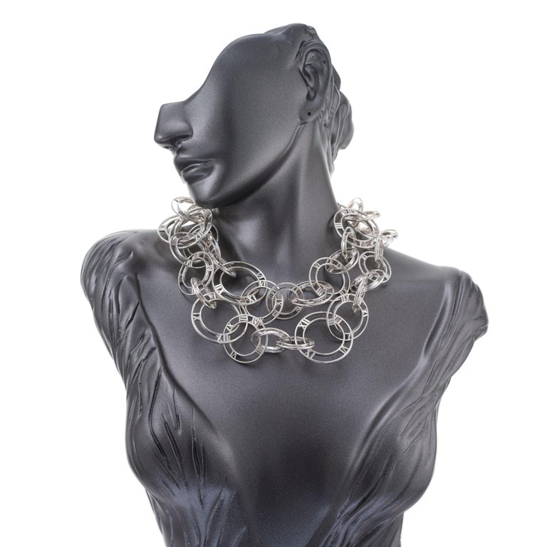 Women's Tiffany & Co Sterling Silver Atlas Necklace For Sale
