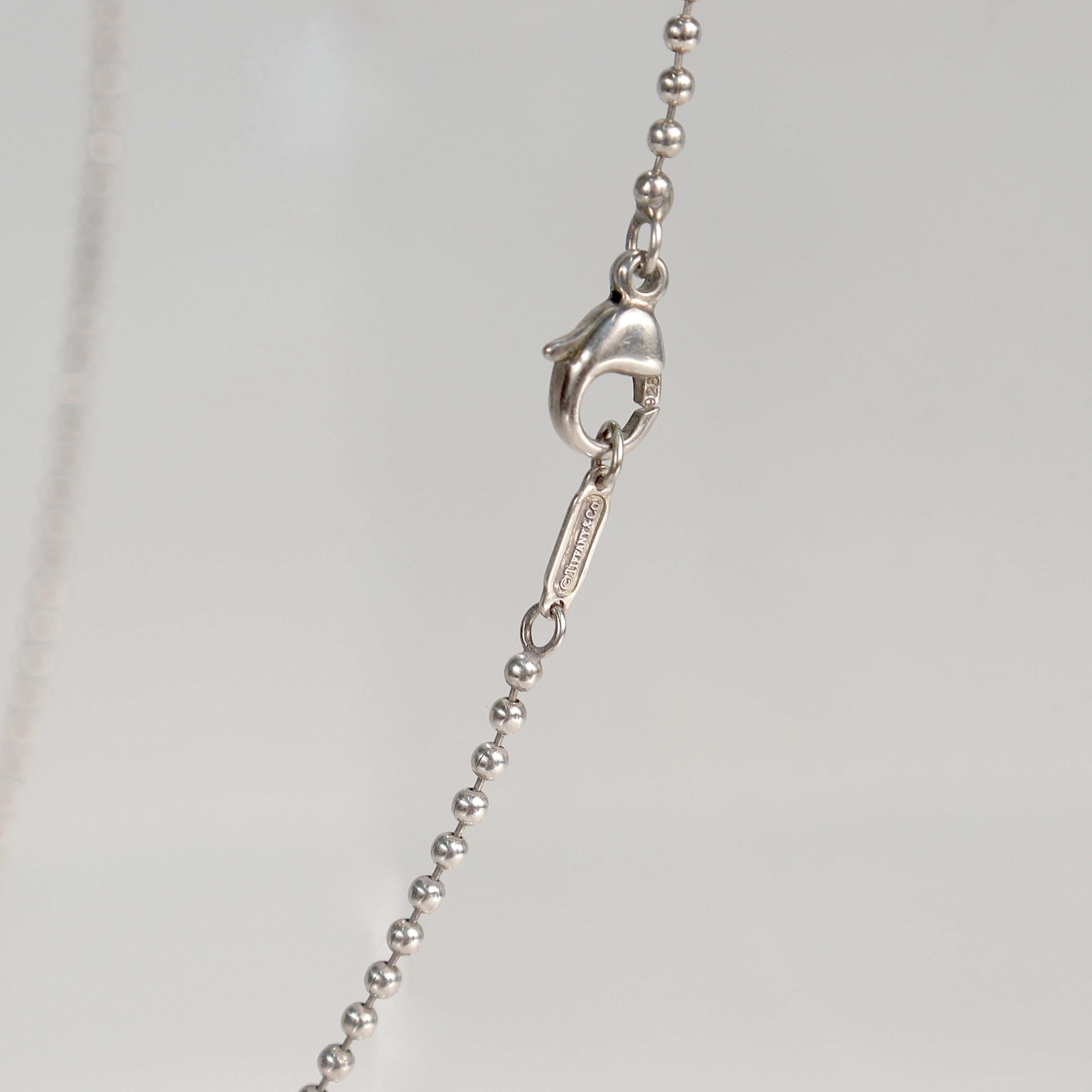 Tiffany & Co. Collier pendentif Atlas en argent sterling et perles en vente 10
