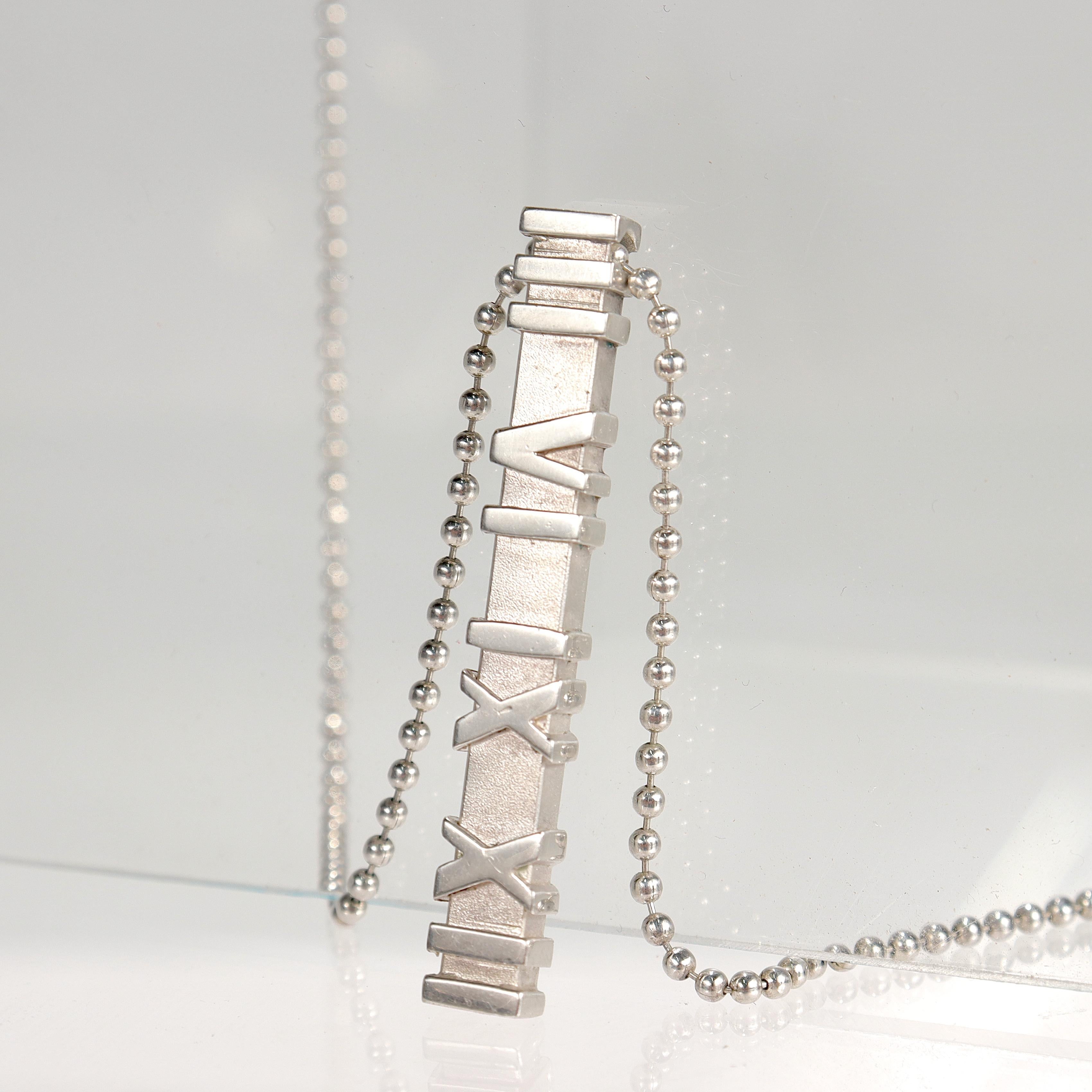 Tiffany & Co. Collier pendentif Atlas en argent sterling et perles Pour femmes en vente