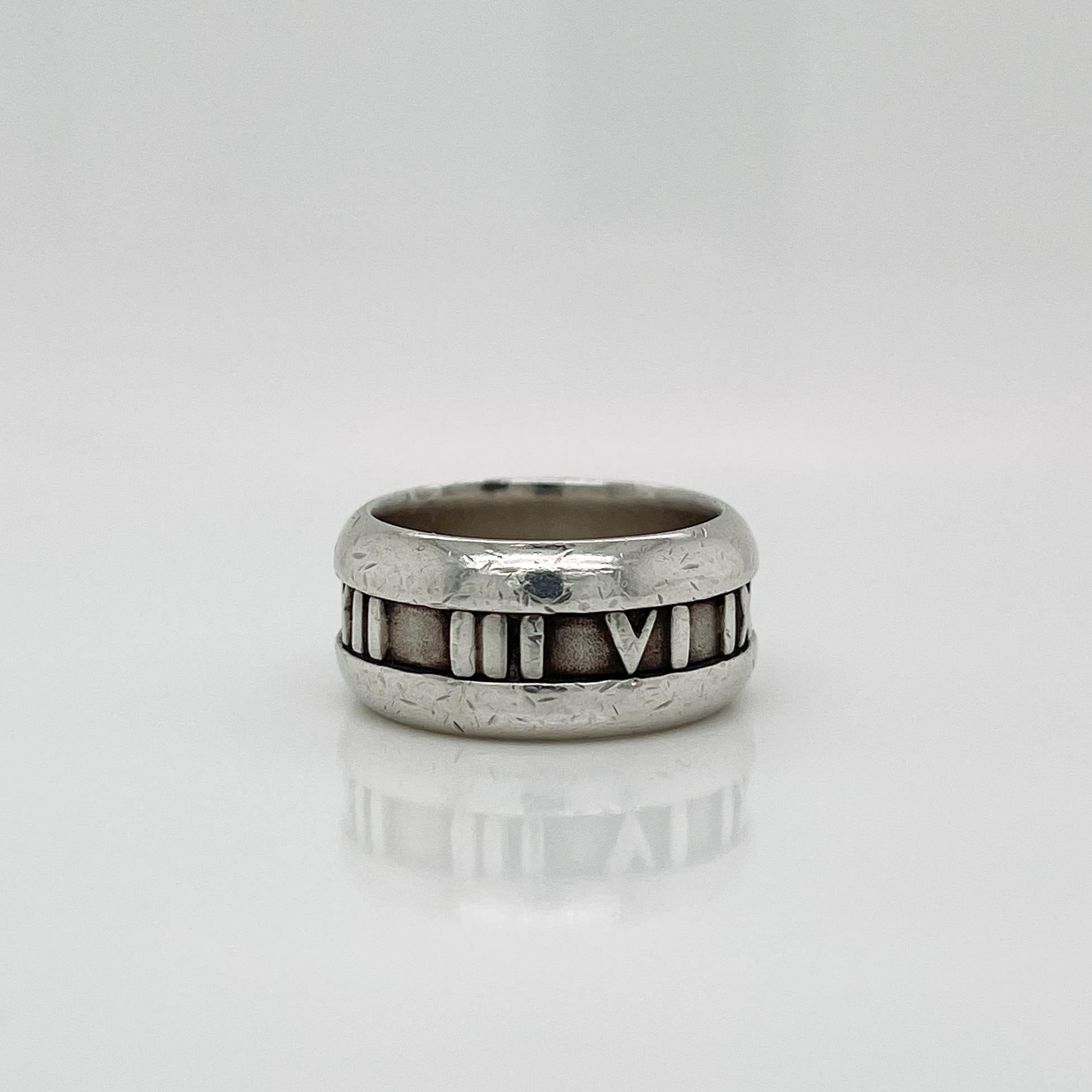 Modern Tiffany & Co. Sterling Silver Atlas Ring For Sale