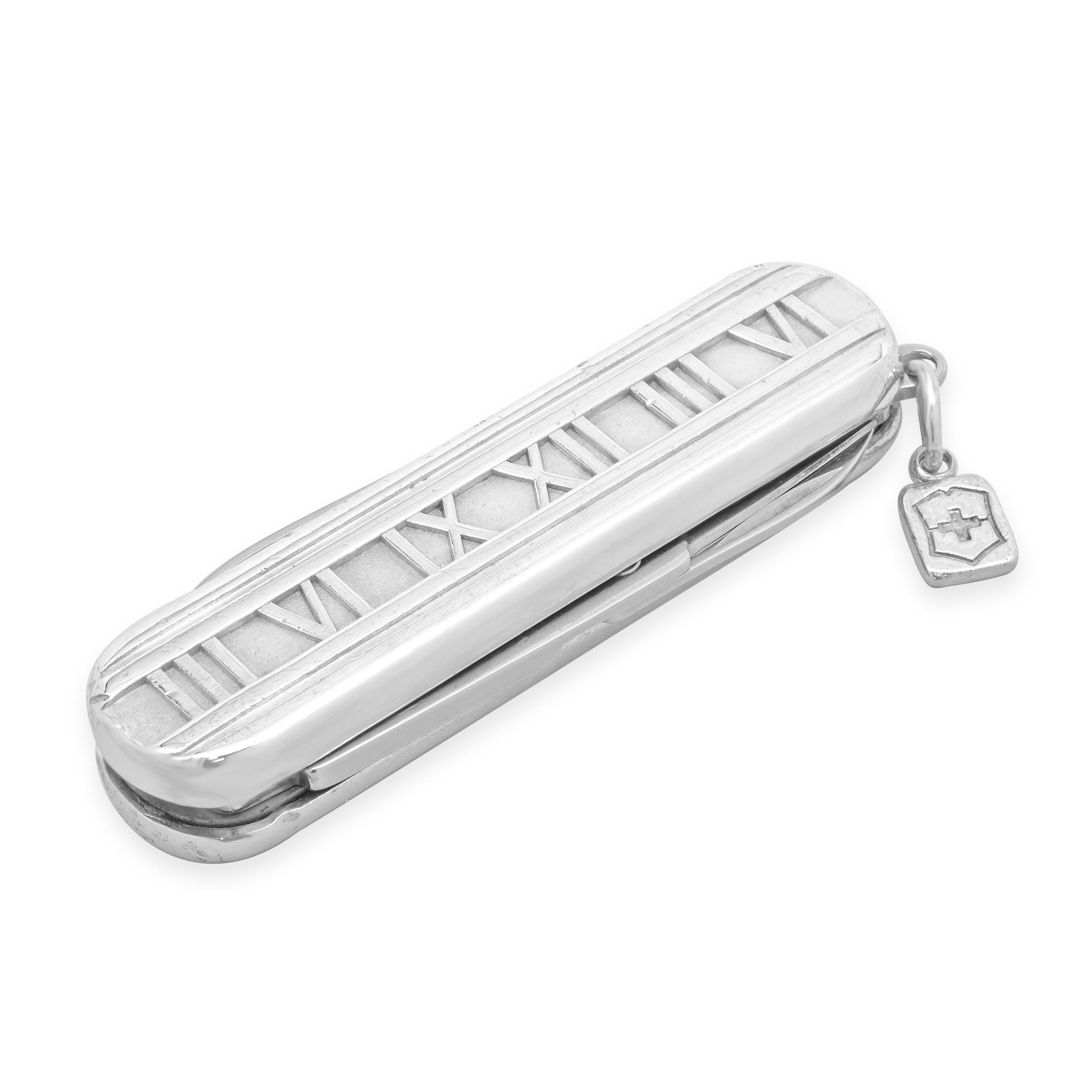 Tiffany & Co. Sterling Silver Atlas Swiss Army Pocket Knife In Excellent Condition In Scottsdale, AZ
