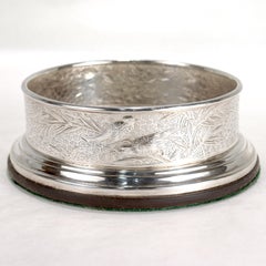 Tiffany & Co. Sous-verre à vin en argent sterling à motif Audubon