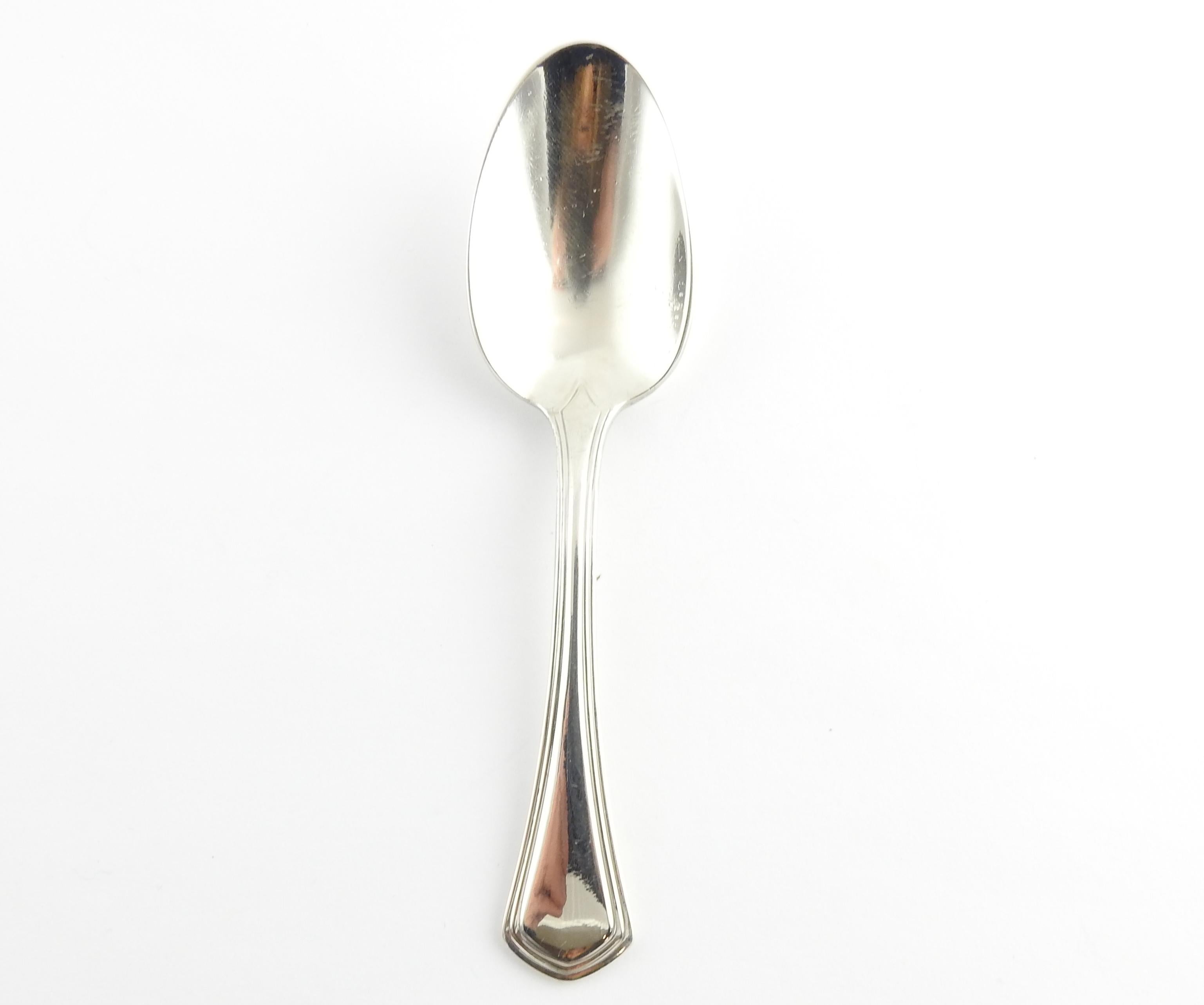 Vintage Tiffany & Co. sterling silver baby feeding spoon

This authentic Tiffany & Co. sterling spoon is approx. 4.25
